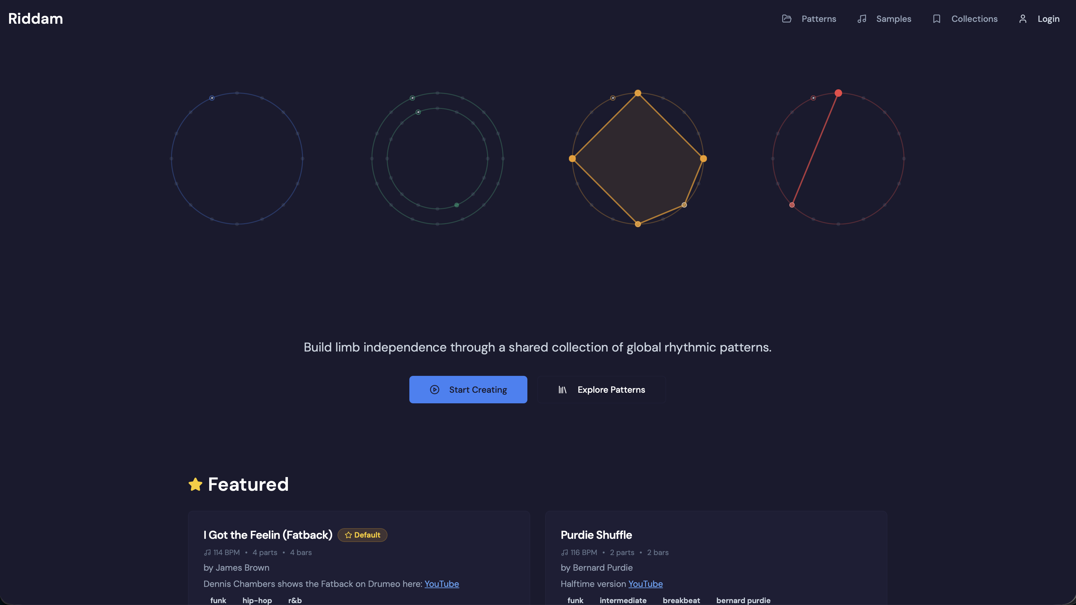 Riddam drum sequencer screenshot